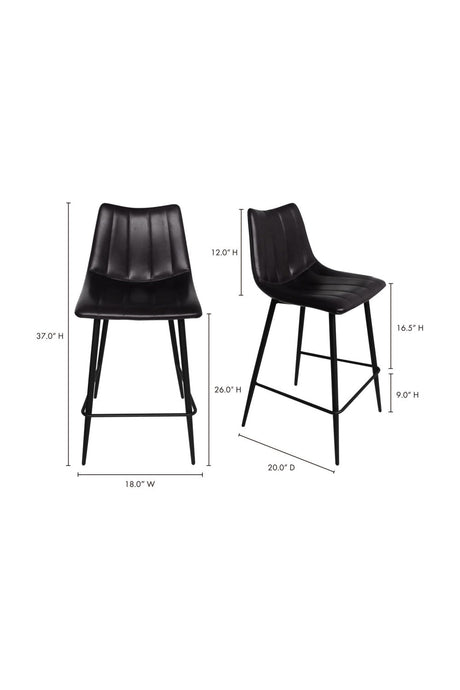 Modern European furniture - Vertical Stitched Counter Stools (2) - www.oroa.com