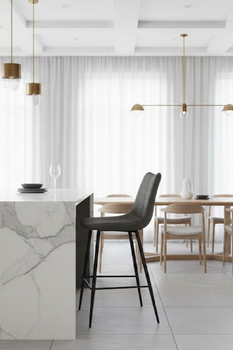 Modern European furniture - Vertical Stitched Counter Stools (2) - www.oroa.com