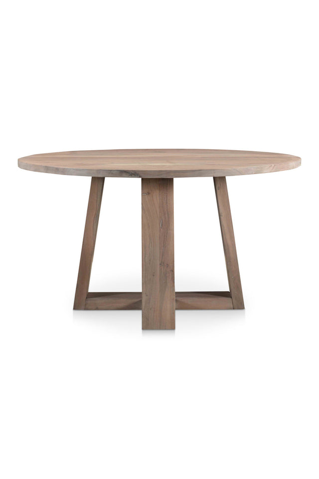 Modern European furniture - Whitewashed Acacia Round Dining Table - www.oroa.com