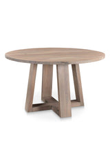 Modern European furniture - Whitewashed Acacia Round Dining Table - www.oroa.com