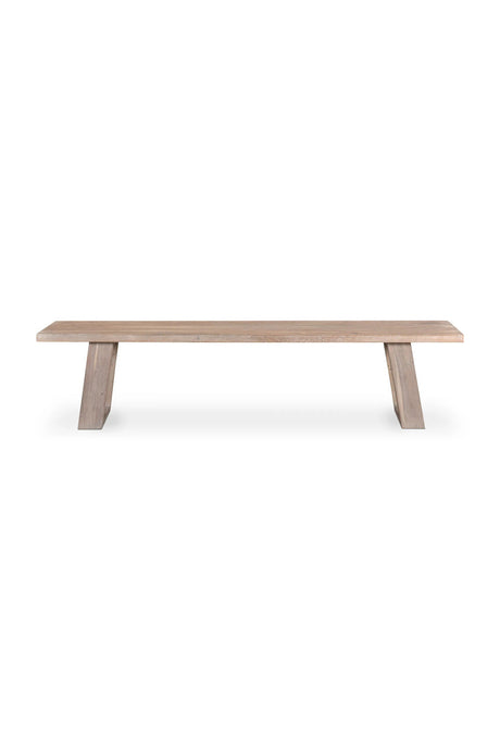 Modern European furniture - Whitewashed Acacia Wood Bench - www.oroa.com
