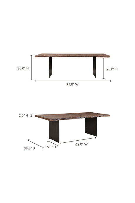 Modern European furniture - Solid Acacia Rustic Dining Table - www.oroa.com