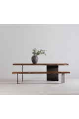 Modern European furniture - Solid Acacia Rustic Dining Table - www.oroa.com