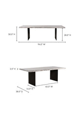 Modern European furniture - Whitewashed Acacia Dining Table - www.oroa.com