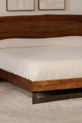 Modern European furniture - Rustic Natural Acacia Bed - www.oroa.com