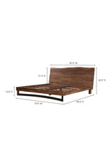 Modern European furniture - Rustic Natural Acacia Bed - www.oroa.com