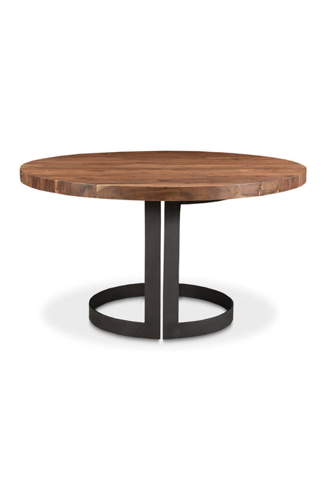 Brown Acacia Round Dining Table | Novi Living Bent | Oroa.com