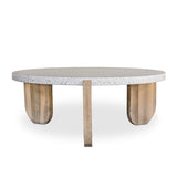 Modern European furniture - Acacia Legged Round Coffee Table - www.oroa.com