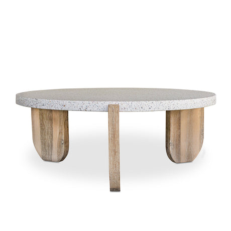 Modern European furniture - Acacia Legged Round Coffee Table - www.oroa.com