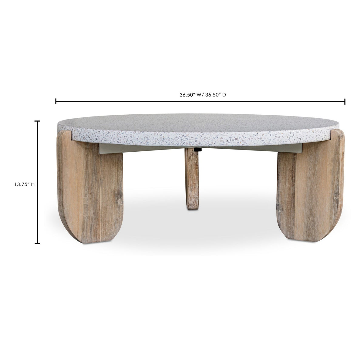 Modern European furniture - Acacia Legged Round Coffee Table - www.oroa.com