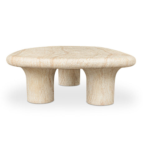 Modern European furniture - Travertine Look Indoor/Outdoor Coffee Table - www.oroa.com