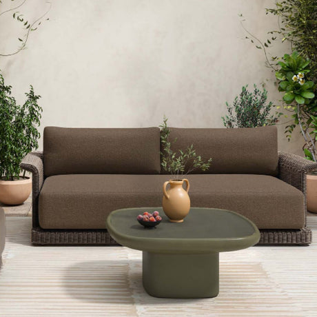 Oval Concrete Outdoor Coffee Table | Novi Living Manon