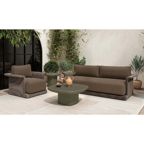 Modern European furniture - Oval Concrete Outdoor Coffee Table - www.oroa.com