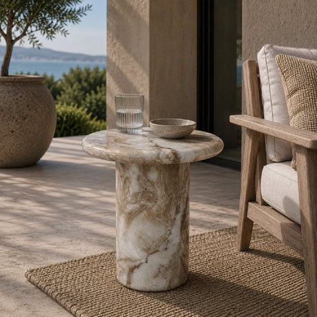 Modern European furniture - Sculptural Indoor/Outdoor Side Table - www.oroa.com