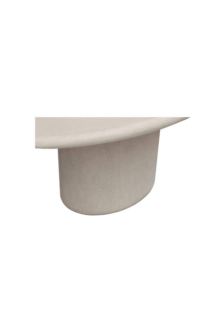 Modern European furniture - Concrete Oval Outdoor Dining Table - www.oroa.com