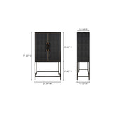 Modern European furniture - Solid Oak Bar Cabinet - www.oroa.com