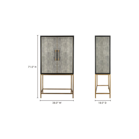 Modern European furniture - Solid Oak Bar Cabinet - www.oroa.com