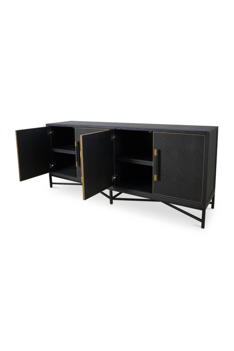 Modern European furniture - Vegan Leather 4-Door Sideboard - www.oroa.com