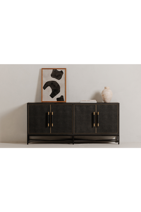 Modern European furniture - Vegan Leather 4-Door Sideboard - www.oroa.com