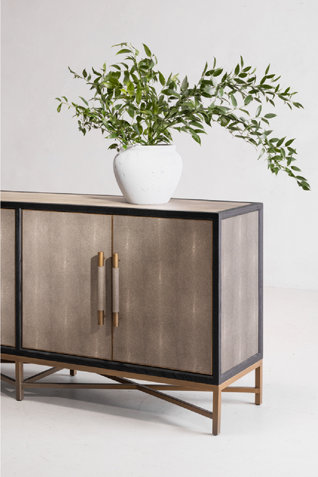 Modern European furniture - Vegan Leather 4-Door Sideboard - www.oroa.com