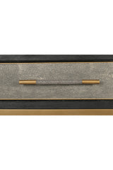 Modern European furniture - Gray Shagreen 2-Drawer Console Table - www.oroa.com