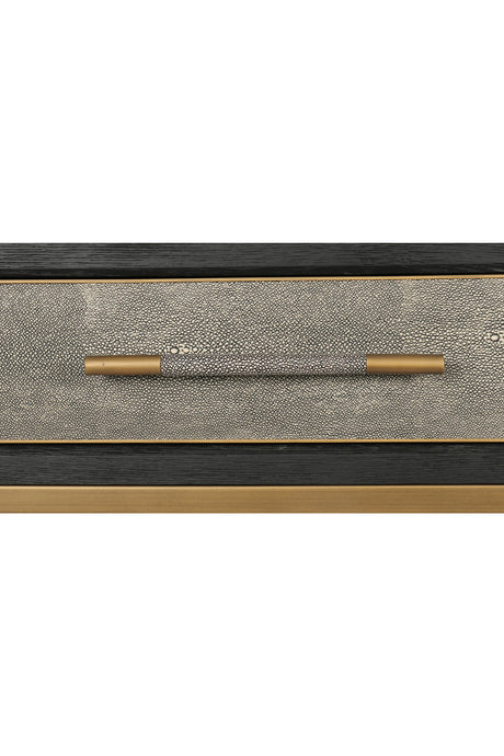 Modern European furniture - Gray Shagreen 2-Drawer Console Table - www.oroa.com