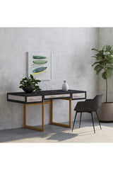Modern European furniture - Gray Shagreen 2-Drawer Desk - www.oroa.com
