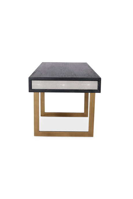 Modern European furniture - Gray Shagreen 2-Drawer Desk - www.oroa.com