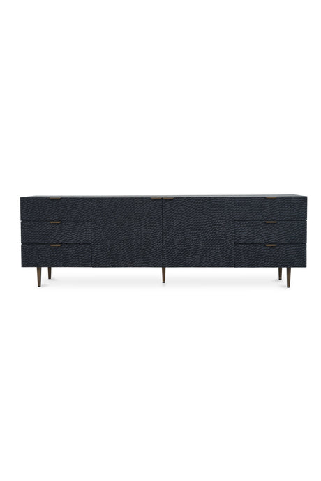 Modern European furniture - Black Relief Carved Sideboard - www.oroa.com