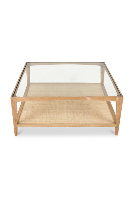 Modern European furniture - Glass & Cane Coffee Table - www.oroa.com