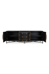 Modern European furniture - Vegan Leather 4-Door Sideboard - www.oroa.com