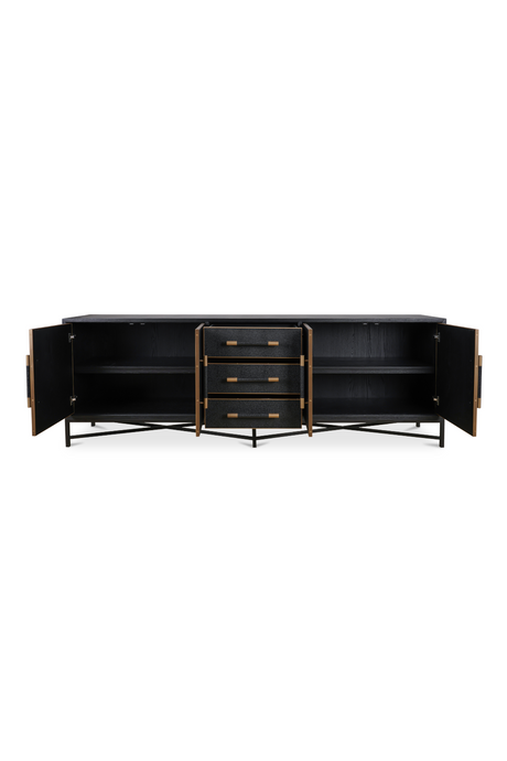 Modern European furniture - Vegan Leather 4-Door Sideboard - www.oroa.com