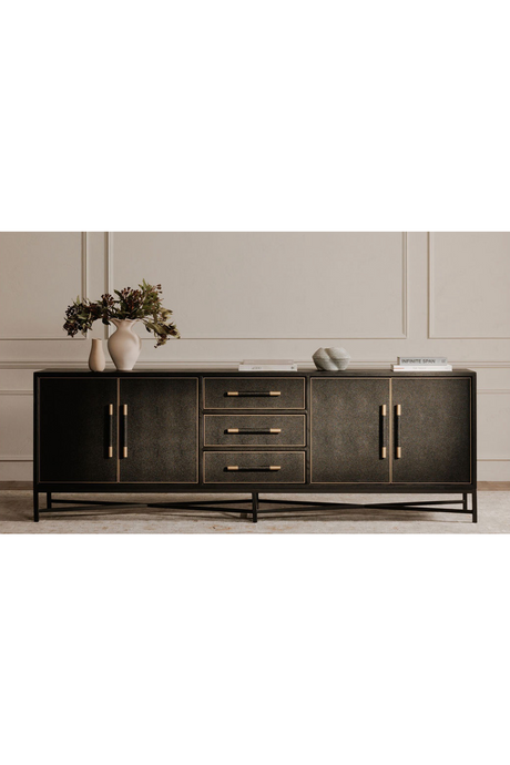 Modern European furniture - Vegan Leather 4-Door Sideboard - www.oroa.com