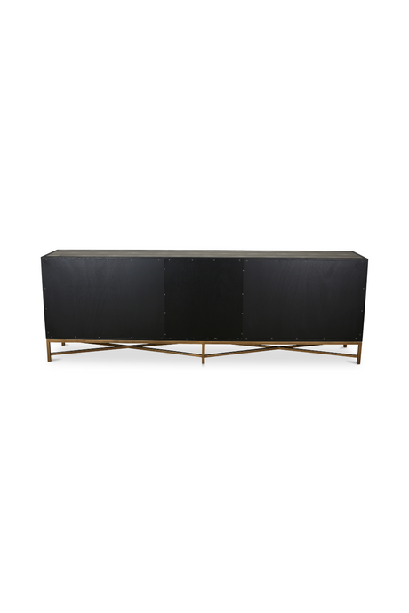 Modern European furniture - Vegan Leather 4-Door Sideboard - www.oroa.com