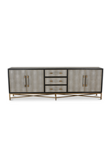 Modern European furniture - Vegan Leather 4-Door Sideboard - www.oroa.com