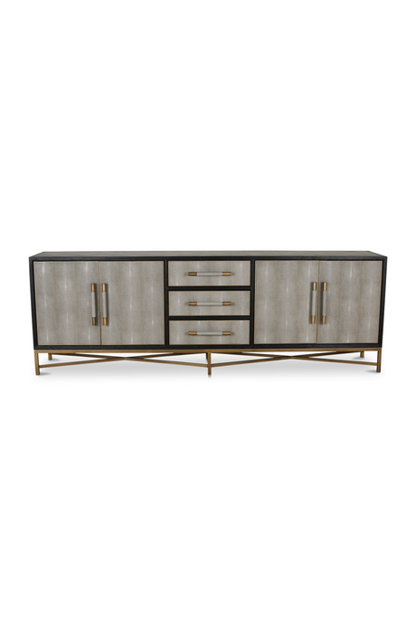 Modern European furniture - Vegan Leather 4-Door Sideboard - www.oroa.com
