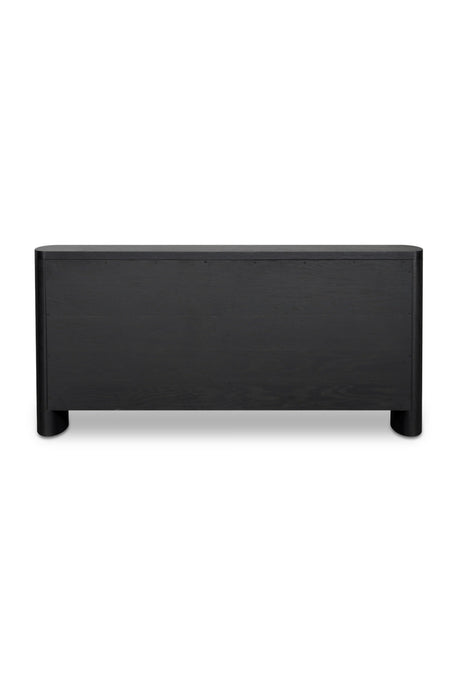 Modern European furniture - Black Herringbone Patterned Sideboard - www.oroa.com