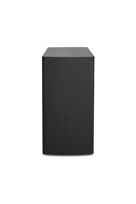 Modern European furniture - Black Herringbone Patterned Sideboard - www.oroa.com