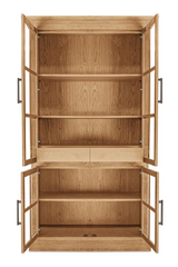 Modern European furniture - Oak 4-Door Tall Cabinet - www.oroa.com