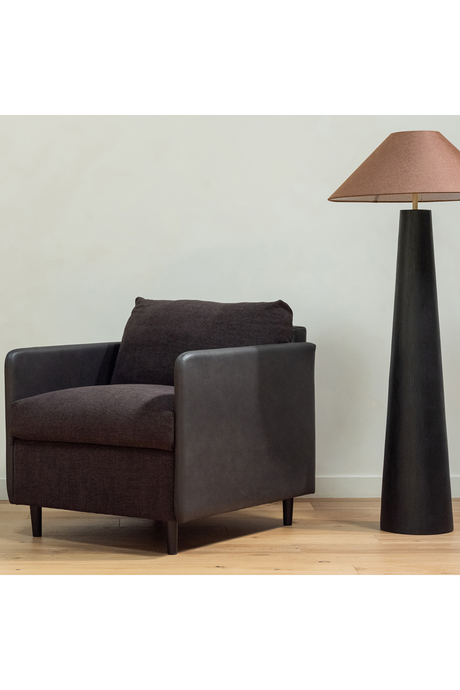 Modern European furniture - Leather Arm Accent Chair - www.oroa.com
