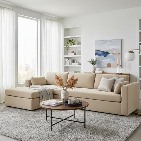 Modern European furniture - Sectional Sofa with Storage Chaise - www.oroa.com