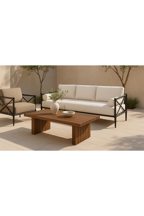 Modern European furniture - Cream Outdoor Sofa - www.oroa.com