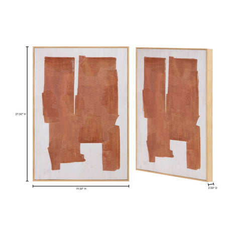 Modern European furniture - Warm Orange Framed Painting - www.oroa.com