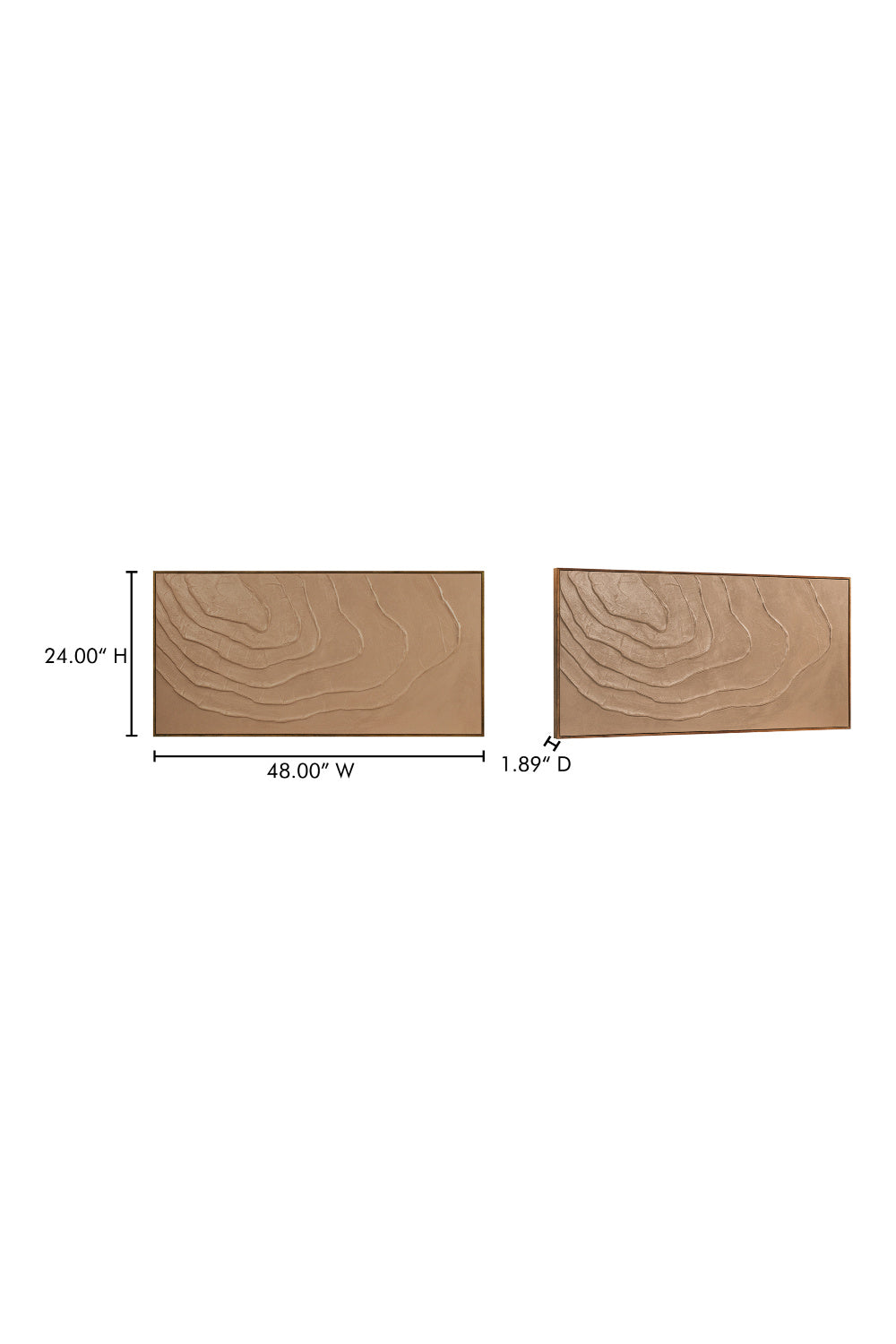 Modern European furniture - Brown Wavy Textured Painting - www.oroa.com
