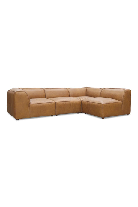 Modern European furniture - Top-Grain Leather Sectional Sofa - www.oroa.com