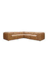 Modern European furniture - L-Shaped Leather Sectional Sofa - www.oroa.com