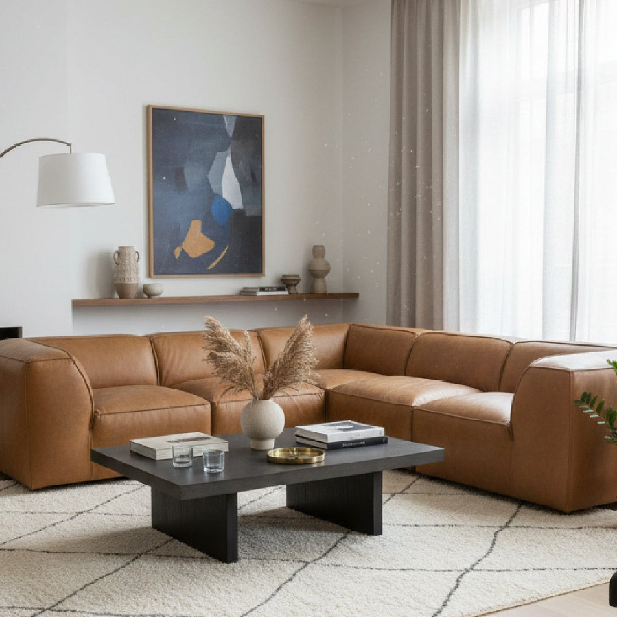 L-Shaped Leather Sectional Sofa | Novi Living Form