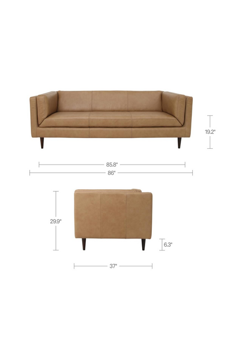 Modern European furniture - Top Grain Leather Sofa - www.oroa.com