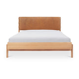 Modern European furniture - Brown Leather Bed - www.oroa.com