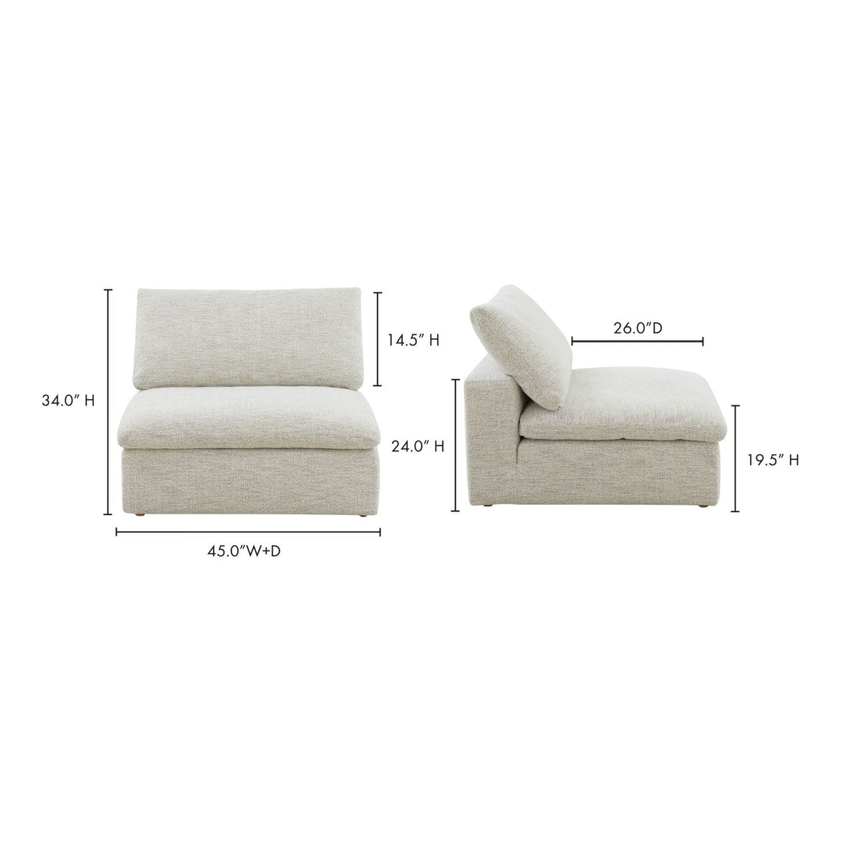 Modern European furniture - Fabric Upholstered Modular Chair - www.oroa.com